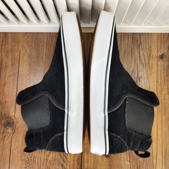 Vans Asher Mid Womens Sz 8 Black Suede Pull On Chelsea Ankle Sneaker Boots Shoes - Picture 6 of 9